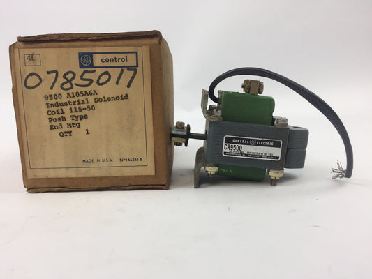 GE CR9500A105A6A SOLENOID 115V 50HZ PUSH TYPE END MTG