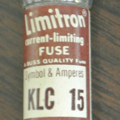 BOX of 10 / BUSSMANN KLC15 LIMITRON FUSE / 15A / 500V / NEW SURPLUS