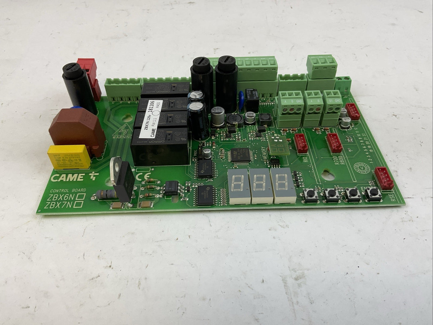 CAME ZBX7N 120VAC CONTROL BOARD FW 1.1