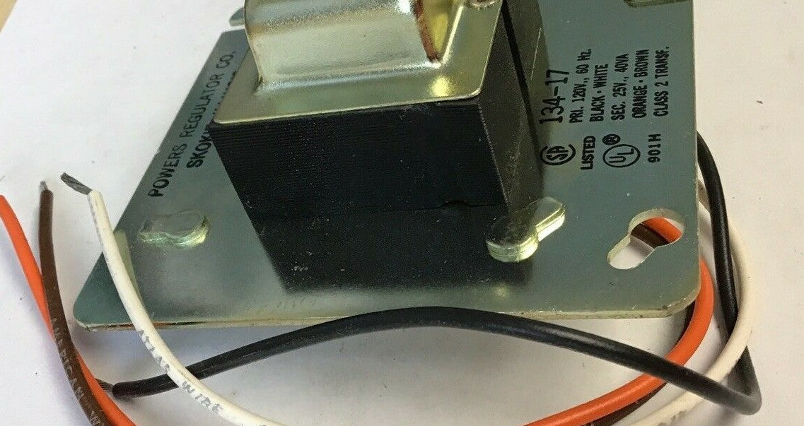 POWERS REGULATOR CO. 134-17 PRI.120V 60HZ SEC. 25V 40VA CLASS 2