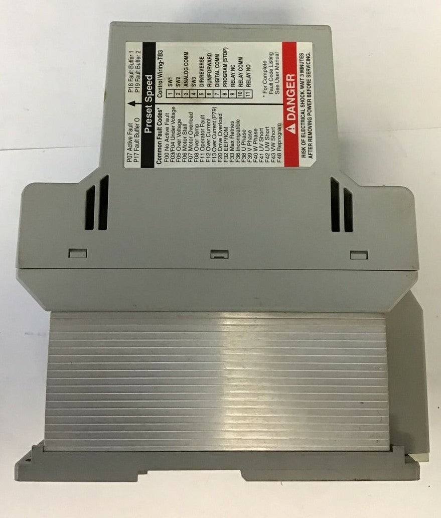 ALLEN BRADLEY 160-BA03NPS1P1 SPEED CONTROLLER SERIES C FRN:7.06 0.75KW/1HP 460V