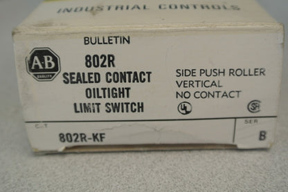 ALLEN-BRADLEY 802R-KF / OILTIGHT LIMIT SWITCH, SIDE PUSH ROLLER / NEW SURPLUS