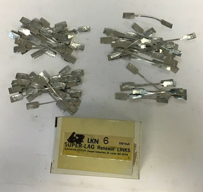 BUSSMANN LKN 6 RENEWAL LINKS SUPER-LAG 250VOLT ***LOTOF67***