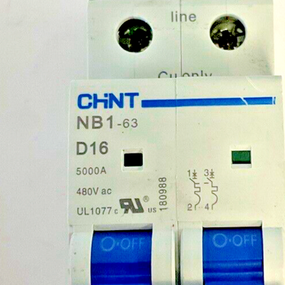 CHINT NB1-63 D16 CIRCUIT BREAKER 480VAC ***LOTOF2***