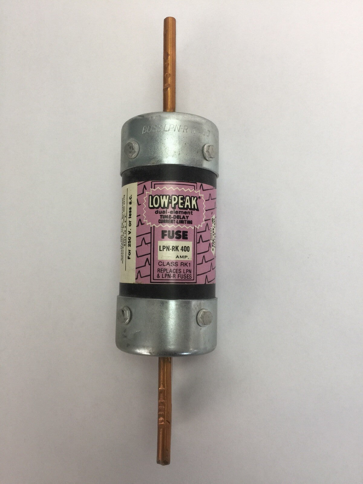 BUSSMAN LPN-RK 400 LOW PEAK DUAL ELEMENT TIME DELAY CURRENT LIMITING (LOT OF 3)