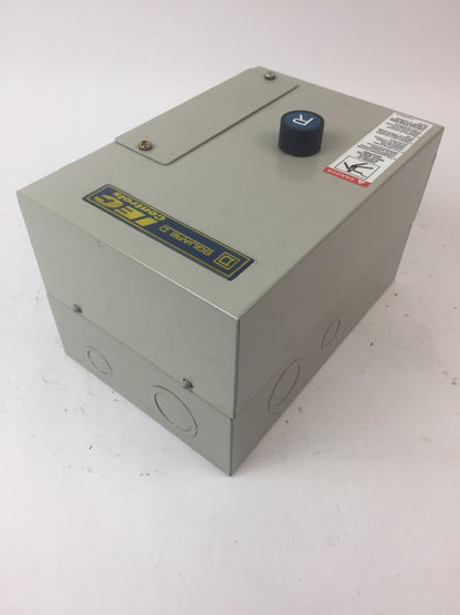 SQUARE D LE1UD0936G6 AC MAGNETIC STARTER 600VAC 3PH COIL 120V 60HZ TYPE 1 ENCLOS