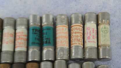 LOT of 20 ASSORTED MIDGET FUSES 3/10A to 30A / SEE LIST BELOW / NEW SURPLUS