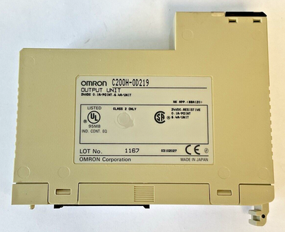 OMRON C200H-0D219 OUTPUT UNIT 24VDC 0.1A/POINT, 6.4A/UNIT ***LOTOF3***