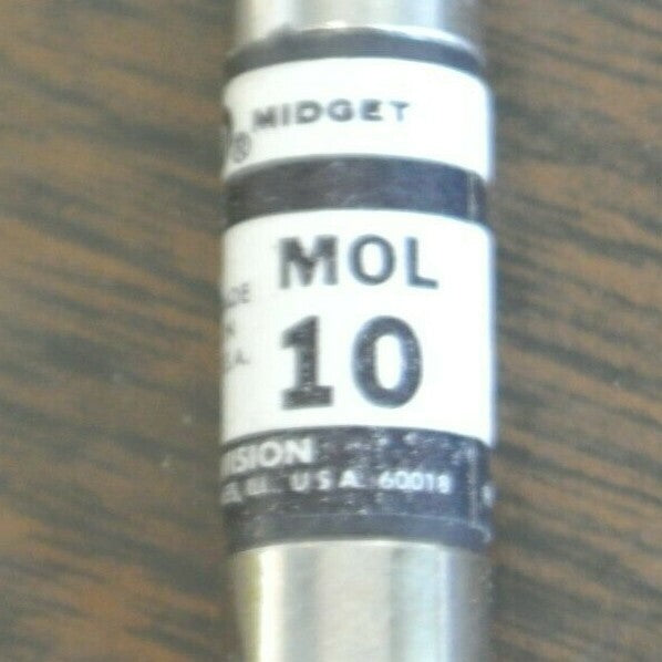 BOX of 10 / ECONOMY / ECO / FPE MOL-10 MIDGET FUSE / 10A / 250V