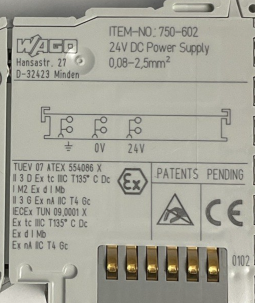 WAGO 750-602 POWER SUPPLY MODULE 24VDC ***LOT OF 2***