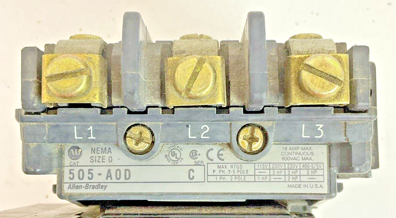 ALLEN BRADLEY 505-AOD STARTER SER.C CB236 COIL W39 HEATERS W/595-AB