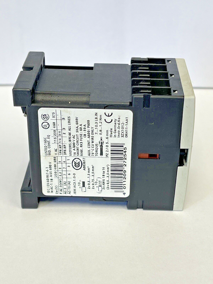 SIEMENS - 3RT1015-1BB41 - CONTACTOR - AC-3 7 A, 3 kW / 400 V 1 NO, 24 V DC 3-pol