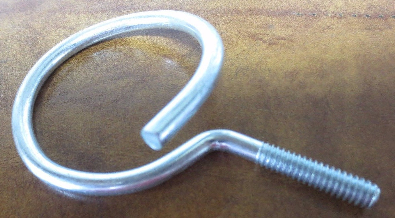 CHROME BRIDLE RINGS - 2" - 1/4" THREAD - NEW SURPLUS - LOT of 22