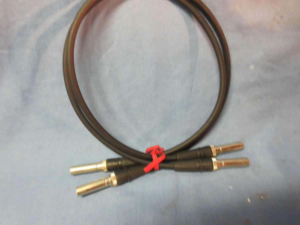 CANARE LV-61S 75-OHM 2-FOOT VIDEO COAXIAL CABLES - COAX - BLACK - LOT of 2 - 2'