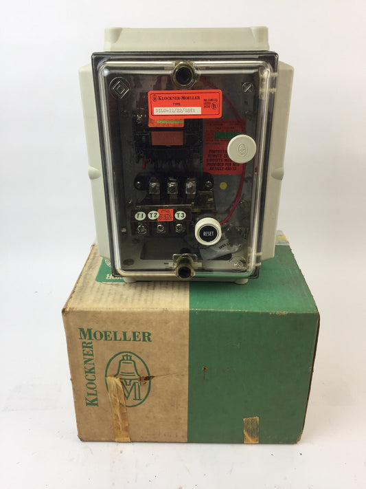 KLOCKNER-MOELLER DIL0-11/Z2/GSKi DIL0-11/Z2-NA INDUSTRIAL CONTROL PANEL ENCLOSUR