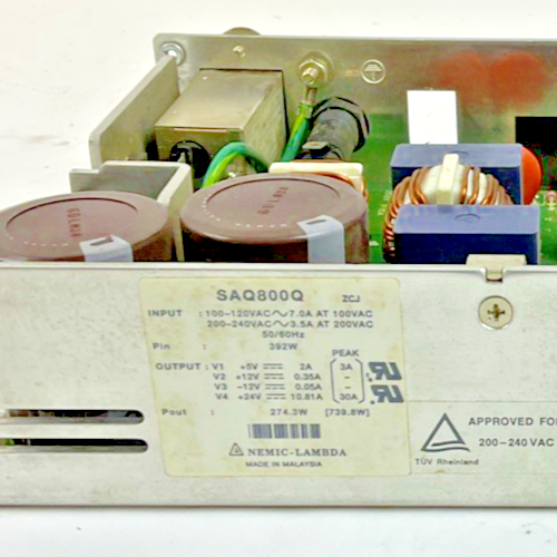 NEMIC-LAMBDA SAQ800Q PRINTER POWER SUPPLY 240VAC 50/60HZ 392W