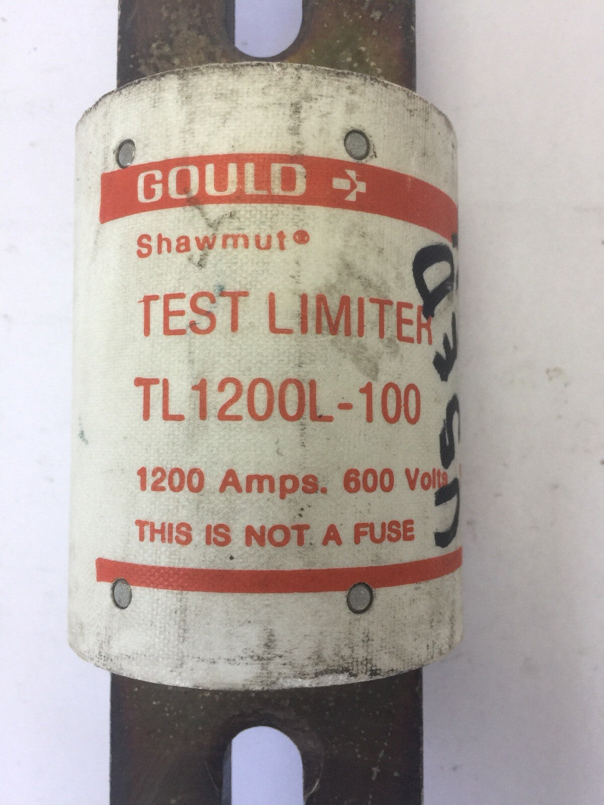 GOULD SHAWMUT TL1200L-100 TEST LIMITER 1200A 600V CLASS L LIMITS *NOT A FUSE*
