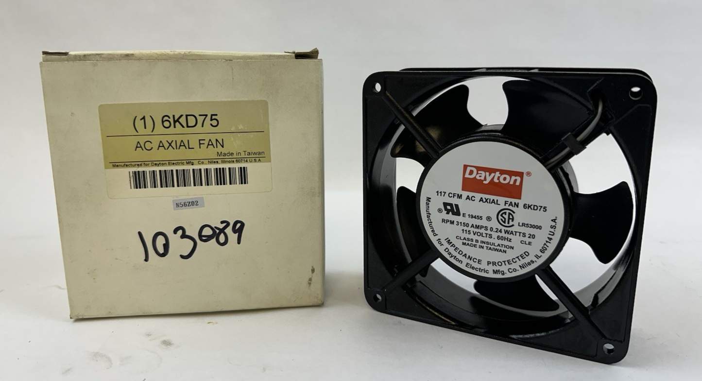 DAYTON 6KD75 117 CFM AC AXIAL FAN 115V 60HZ
