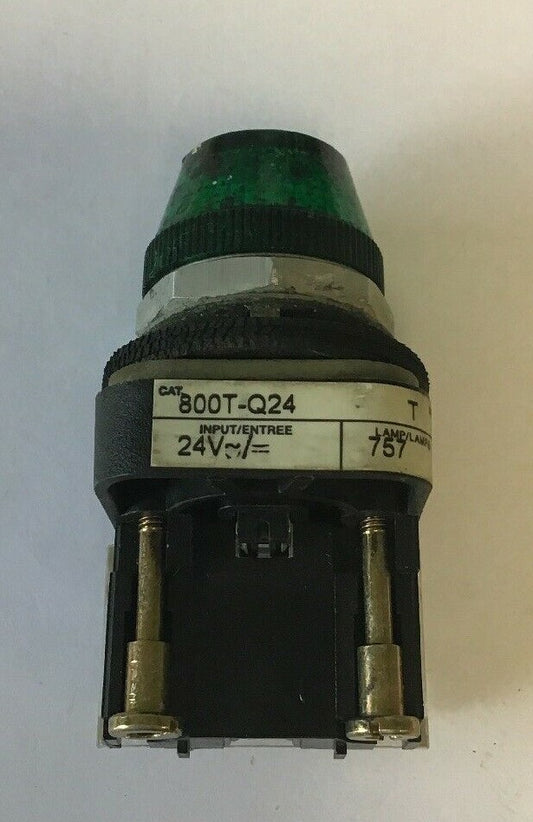 ALLEN BRADLEY 800T-Q24 GREEN LENS 30MM PILOT LIGHT 24VAC/DC SERIES T