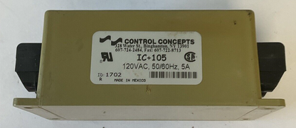 CONTROL CONCEPTS IC+105 ISLATROL PLUS ACTIVE TRACKING FILTER 120VAC 50/60HZ 5A