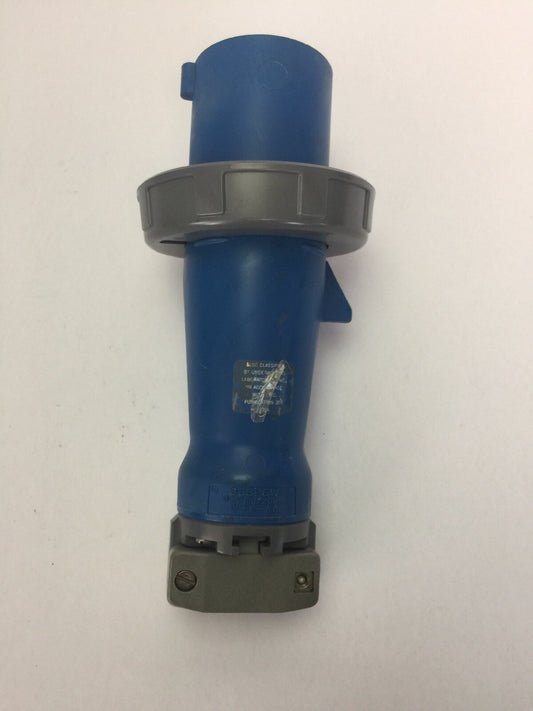 HUBBEL 363P6W PIN & SLEEVE WATERTIGHT PLUG 63A 220VAC 2 POLE 3 WIRE GROUNDING (3