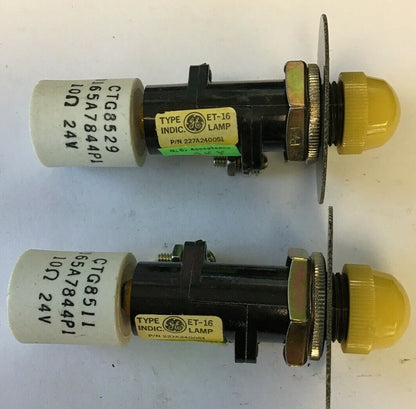 GENERAL ELECTRIC 227A240051 YELLOW INDICATOR LIGHT***LOTOF2***