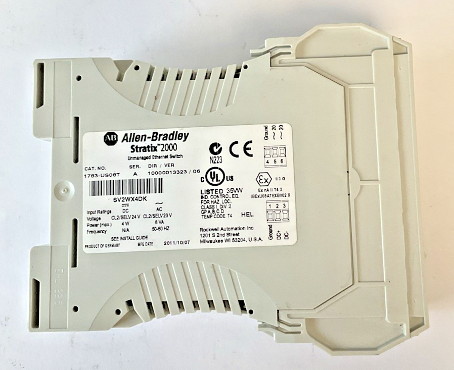 ALLEN BRADLEY 1783-US08T ETHERNET SWITCH SER.A DIR/VER. 10000013323/06