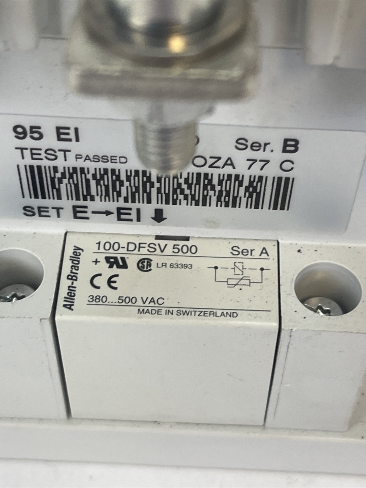 ALLEN BRADLEY 100S-D95EN22C CONTACTOR 600VAC 160A 75HP SER B 100-DFSV 500