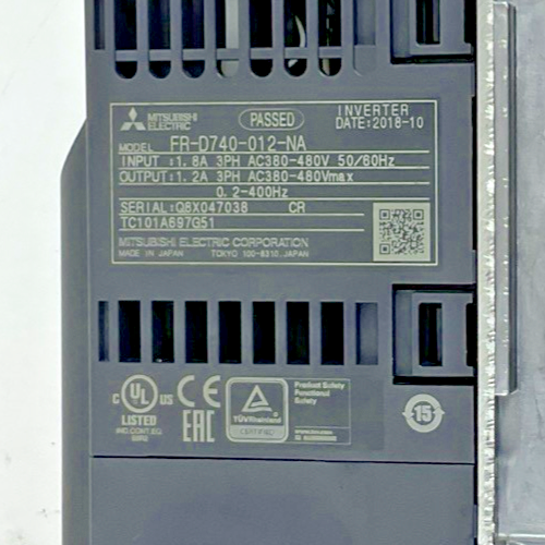 MITSUBISHI FR-D740-012-NA INVERTER 480V 400HZ