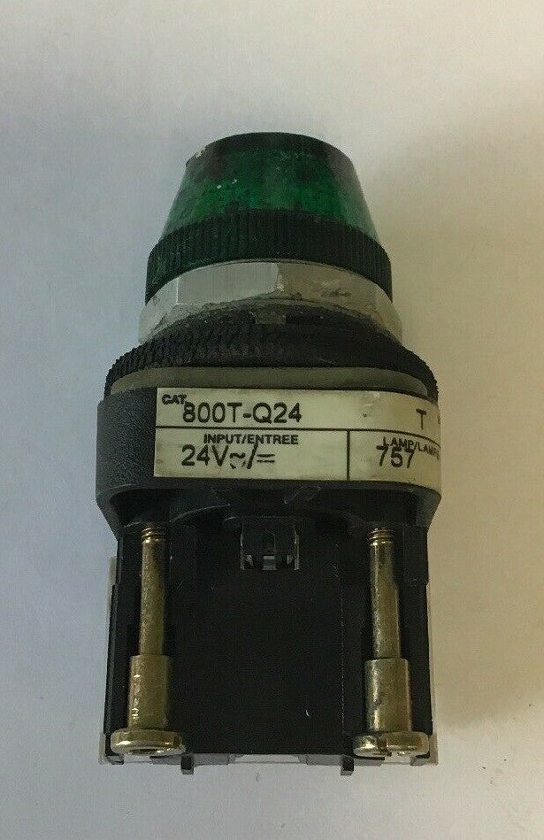 ALLEN BRADLEY 800T-Q24 GREEN LENS 30MM PILOT LIGHT 24VAC/DC SERIES T
