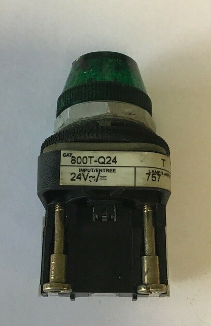 ALLEN BRADLEY 800T-Q24 GREEN LENS 30MM PILOT LIGHT 24VAC/DC SERIES T
