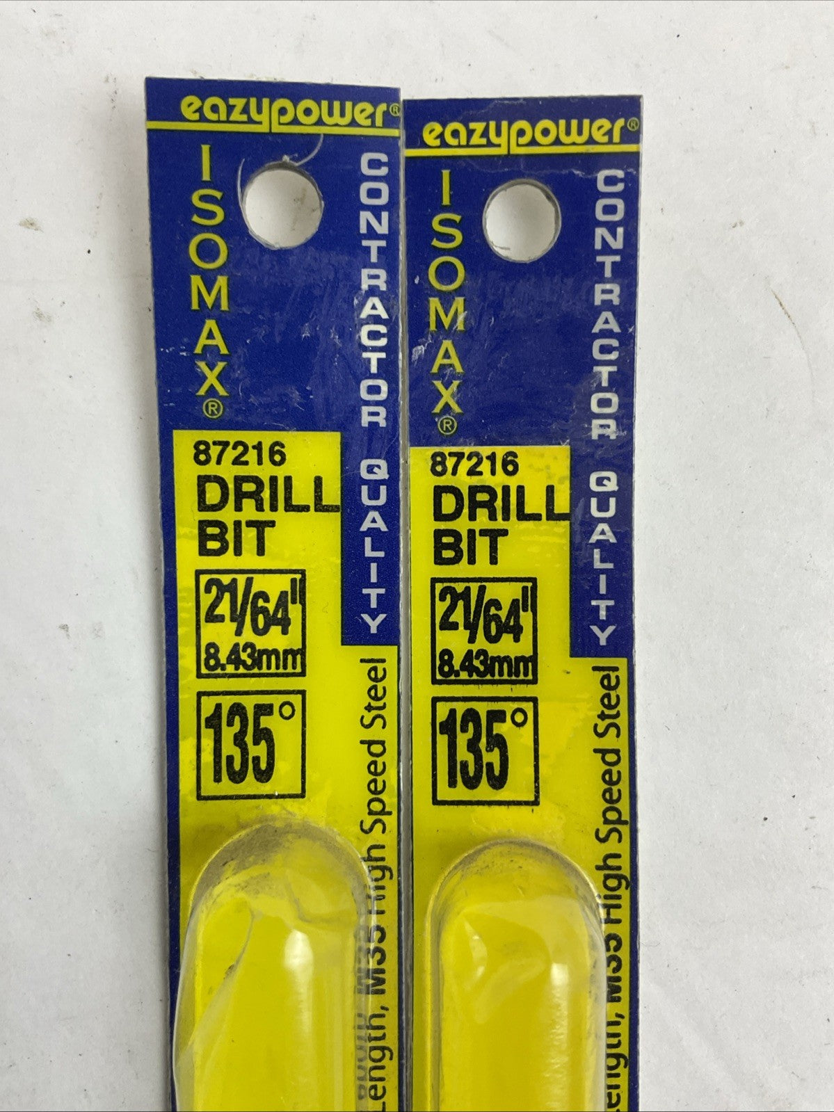 EAZYPOWER 87216 21/64" 8.43mm 135° ISOMAX DRILL BIT CONTRACTOR QUALITY(LOT OF 2)