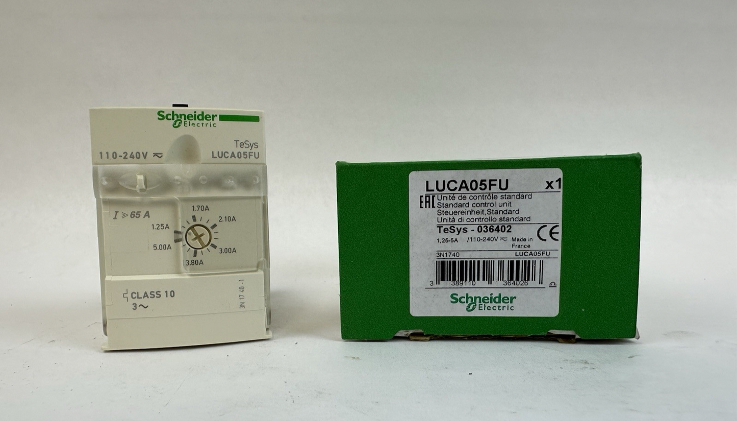 SCHNEIDER ELECTRIC LUCA05FU TESYS U STANDARD CONTROL UNIT 1.25-5A 110-240VAC/DC
