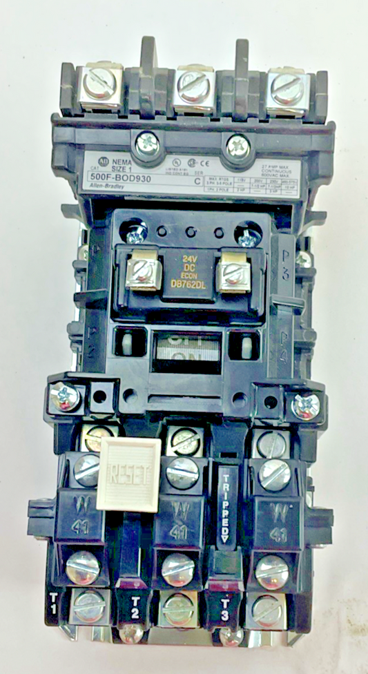 ALLEN BRADLEY 500F-BOD930 SER.C STARTER W/DB762DL COIL 592-EUTB, 595-A02