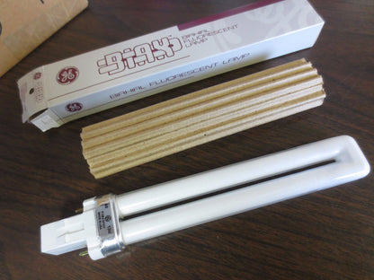 GE F13BX/SPX27 13-WATT BIAXIAL FLUORESCENT LAMP - NEW SURPLUS - LOT of 9