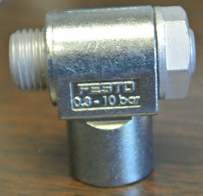 FESTO / GRLZ-1/4-B ONE-WAY FLOW CONTROL VALVE / 1/4" NPT /  / NEW SURPLUS