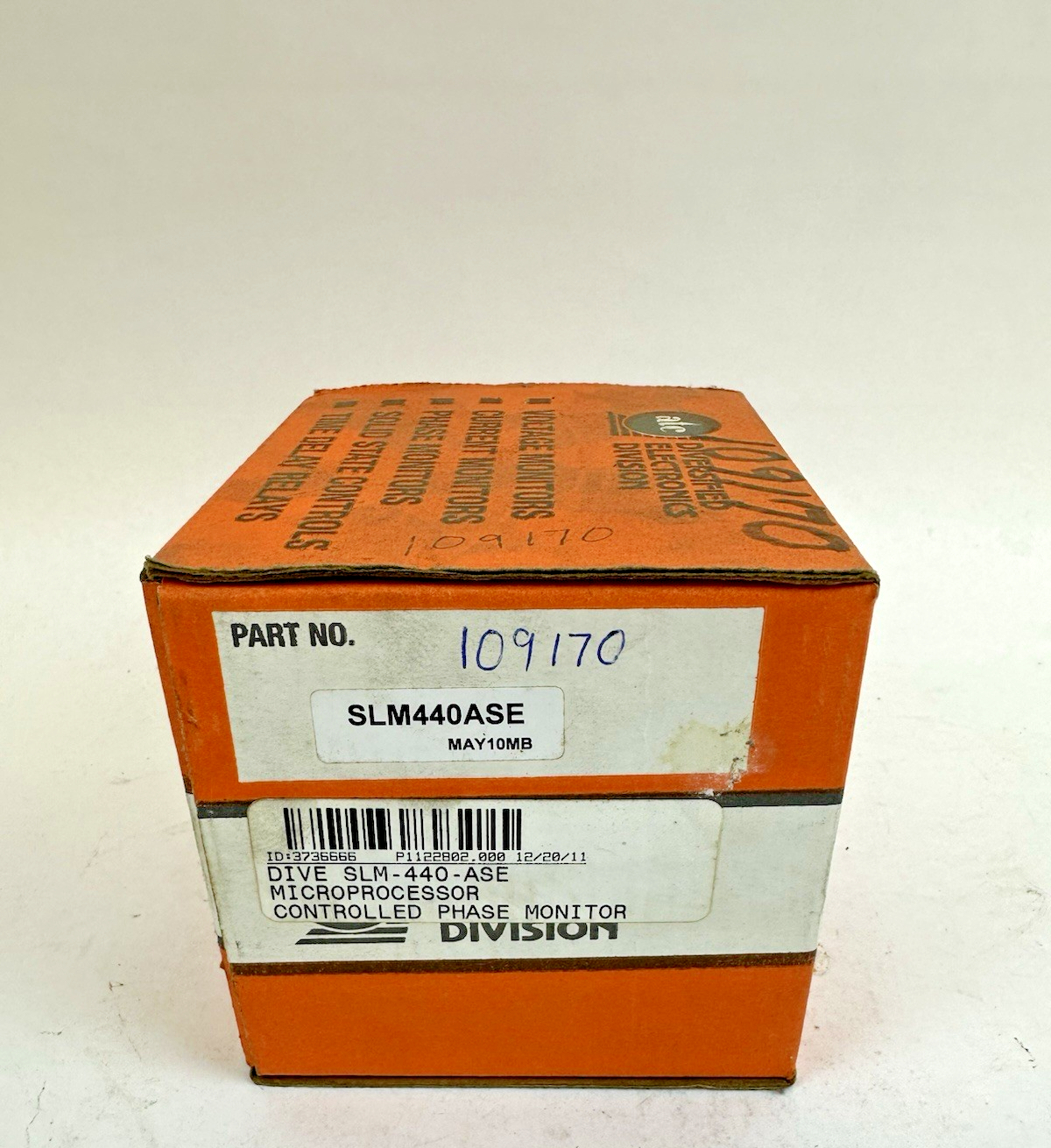 ATC SLM-440-ASE PHASE MONITOR RELAY 440-490VAC 3PH DPDT 3A 600VAC MICROPROCESSOR