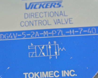 TOKIMEC / VICKERS DG4V-S-2A-M-P7L-H-7-40 DIRECTIONAL CONTROL VALVE / 24VDC COIL