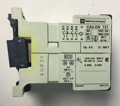 TELEMECANIQUE CA2-EN131M CONTROL RELAY 220V 50HZ
