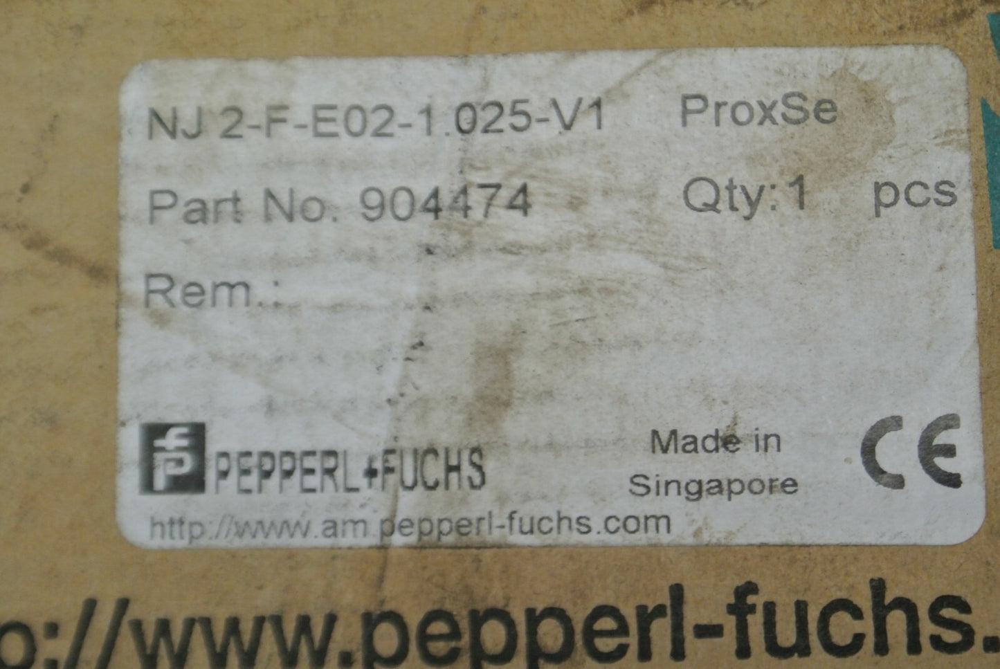 PEPPERL + FUCHS NJ2-F-E02-1.025-V1 INDUCTIVE PROXIMITY SENSOR