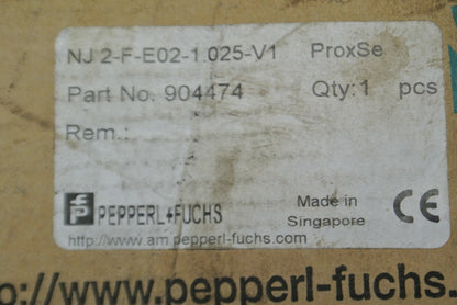 PEPPERL + FUCHS NJ2-F-E02-1.025-V1 INDUCTIVE PROXIMITY SENSOR