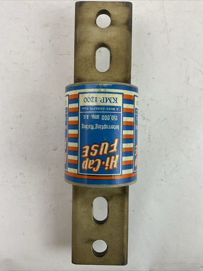 BUSSMANN KMP 1200 HI-CAP FUSE 500VAC INTERRUPTING RATING 150,000 amp a.c.