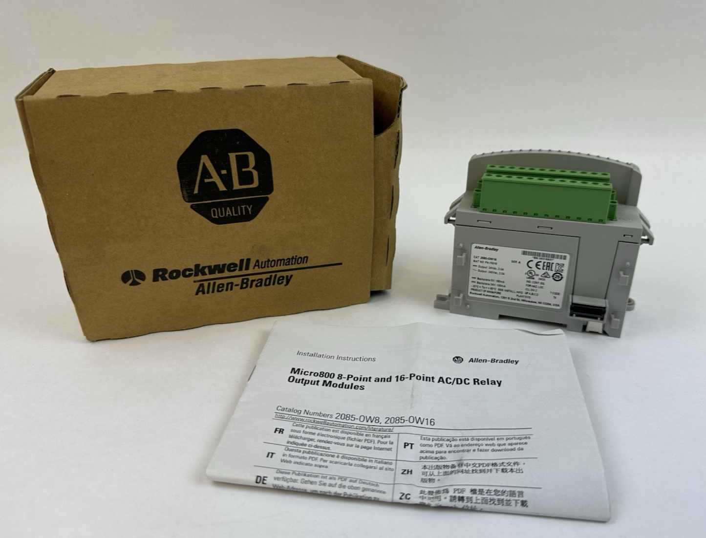 ALLEN BRADLEY 2085-OW16 MICRO800 16PT RELAY OUTPUT MODULE SERIES A
