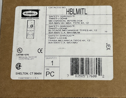 HUBBELL HBLMITL SAFETY SHROUD INTERLOCK 30A 600VAC SER.21