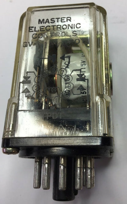 MASTER ELECTRONIC CONTROLS GV-115VAC 3PDT RELAY