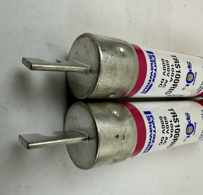 FERRAZ SHAWMUT TRS100RID 100 AMP 600V DUAL TIME DELAY TRIONIC FUSE LOT OF 2