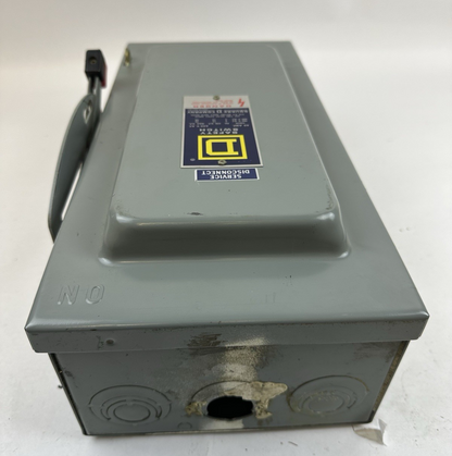 SQUARE D H362 SERIES E1 3 PHASE FUSIBLE DISCONNECT SAFETY SWITCH 60A 600V