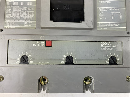 SIEMENS JD63F400 SENTRON SERIES 600VAC 400A 3POLE FRAME TYPE JD6-A 300AMP