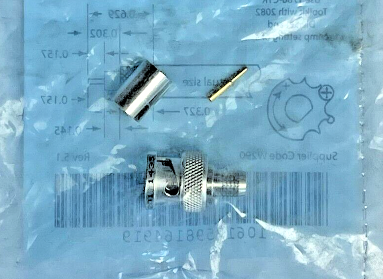 LOT OF 3 - ALLEN BRADLEY - 1786-BNC B - CONTROLNET BNC PLUG RG-6QS