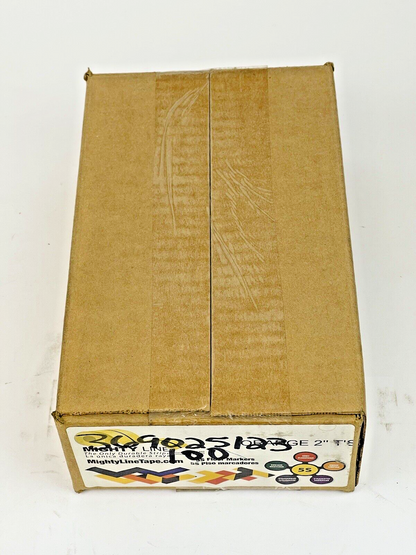 MIGHTY LINE TAPE - ORANGE T - BOX of 100 - INDUSTRIAL TAPE - T's - 6"X6"X2"